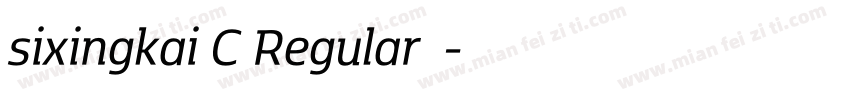 sixingkai C Regular字体字体转换